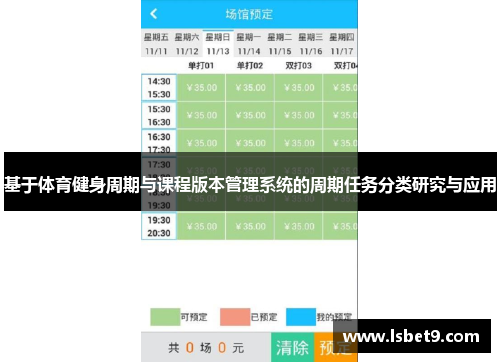 基于体育健身周期与课程版本管理系统的周期任务分类研究与应用